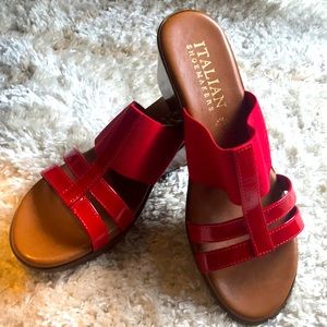[Sold]Made in Italy, comfortable, wedge heeled sandals